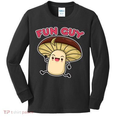 Fun Guy Fungi Mushroom Kids Long Sleeve Shirt