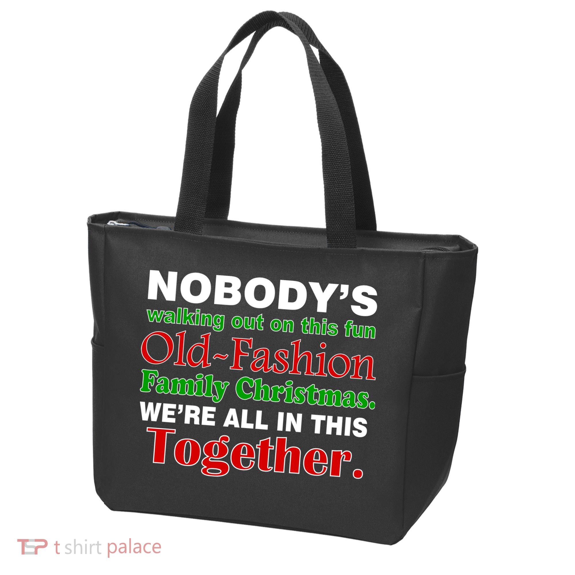 Fun Old Fashion Family Christmas Tote Bag