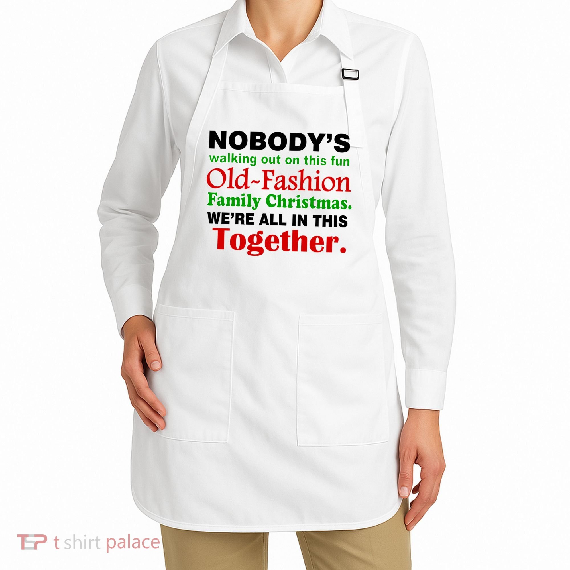 Fun Old Fashion Family Christmas Apron