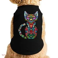 Fun Trippy Cat Doggie Tank thumb 0