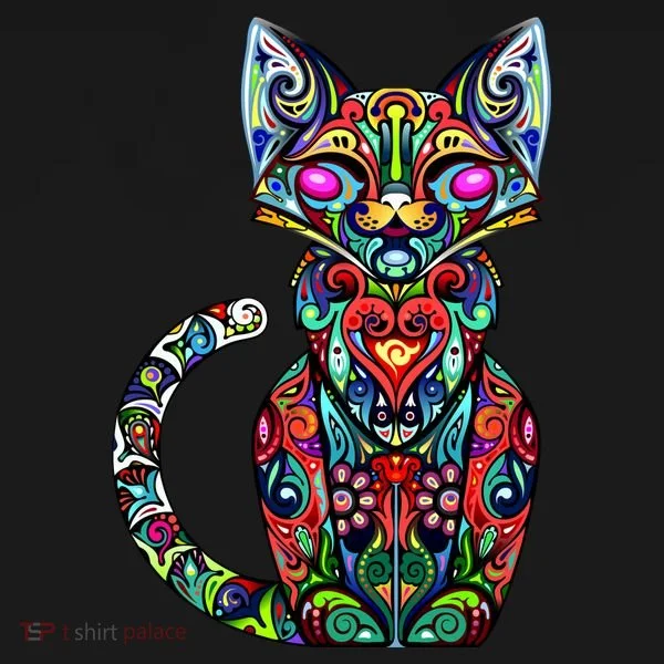 Fun Trippy Cat Doggie Tank