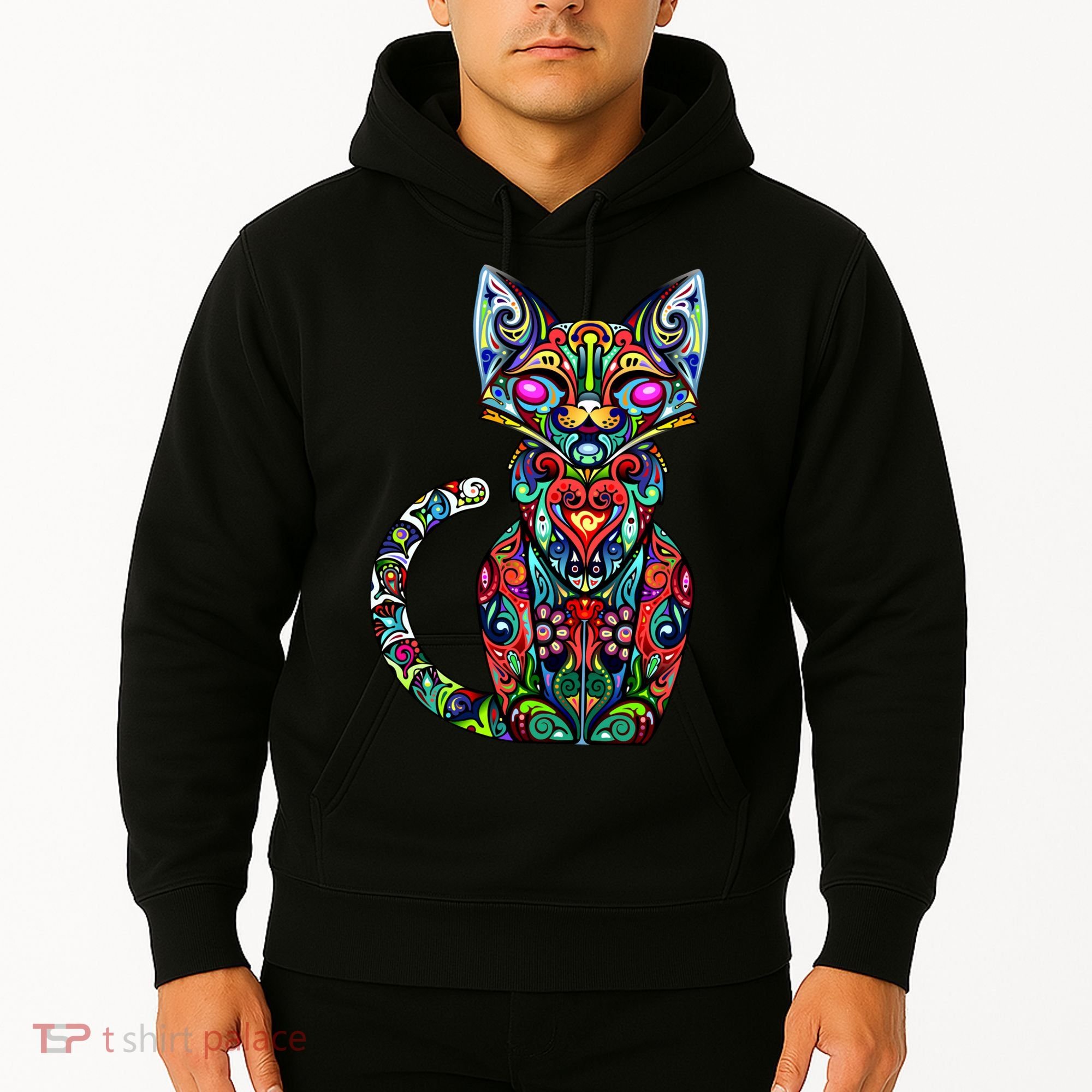 Fun Trippy Cat Hoodie