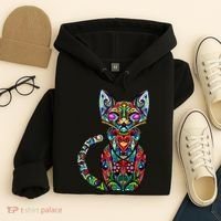 Fun Trippy Cat Hoodie thumb 4