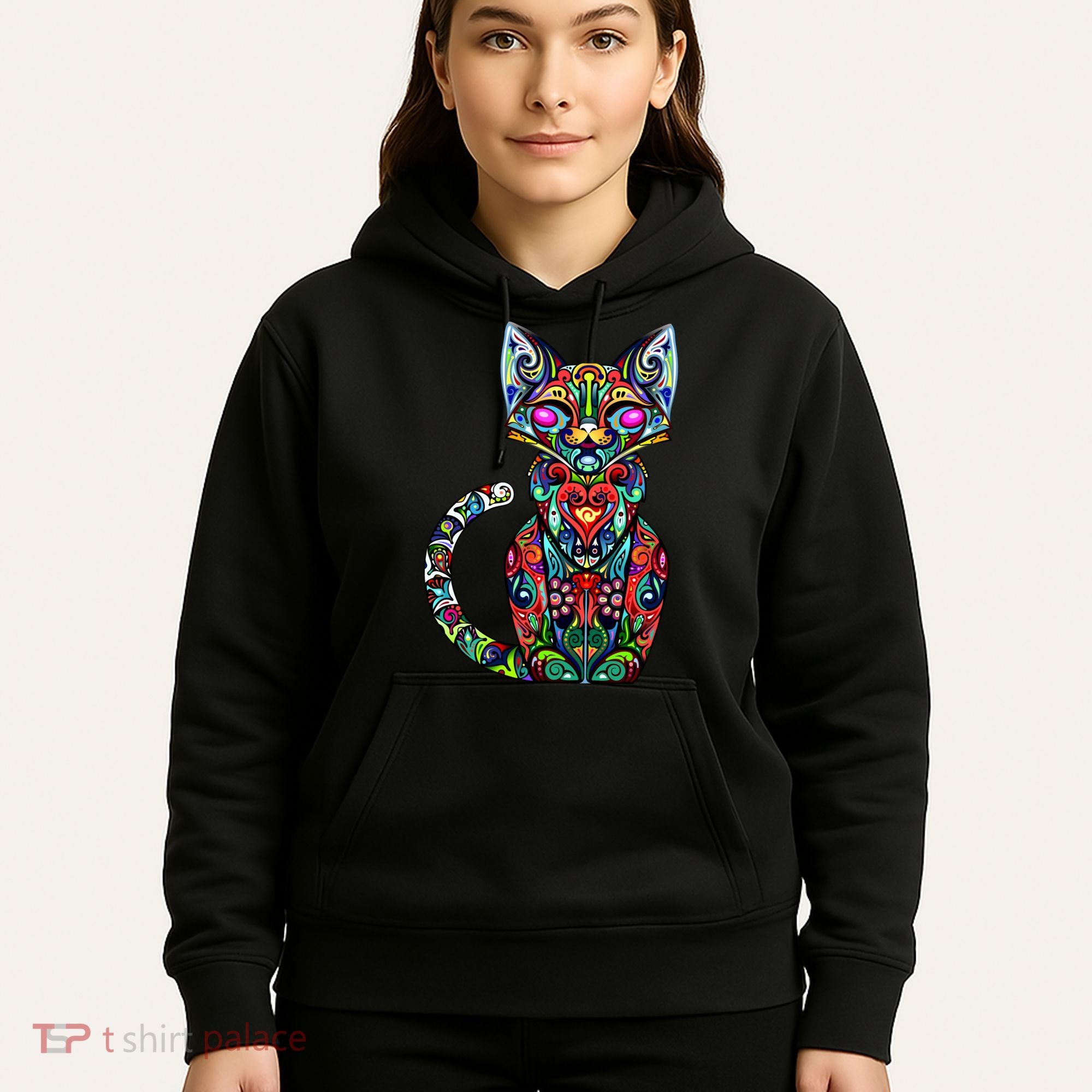 Fun Trippy Cat Hoodie