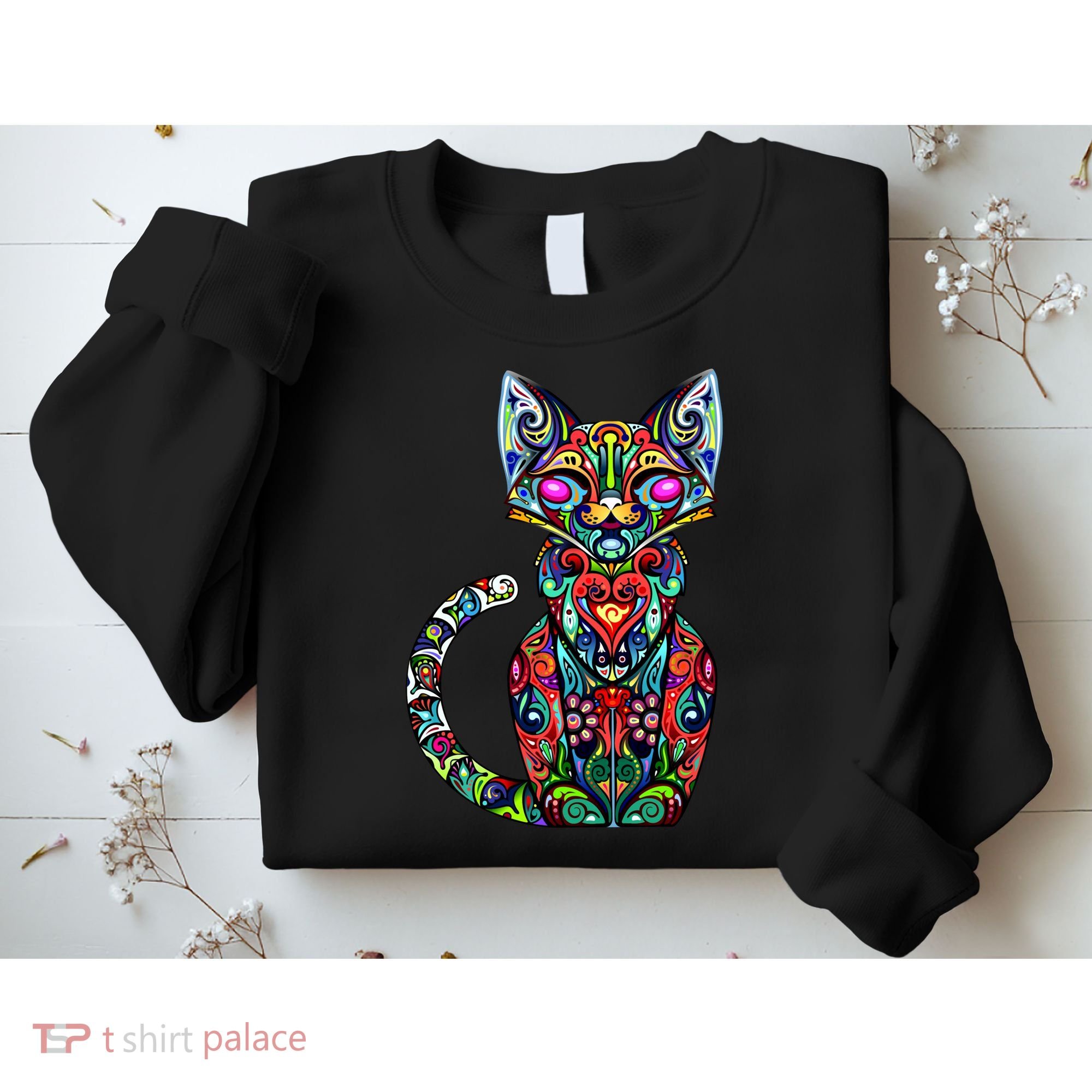 Fun Trippy Cat Sweatshirt