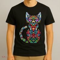 Fun Trippy Cat T-Shirt thumb 3