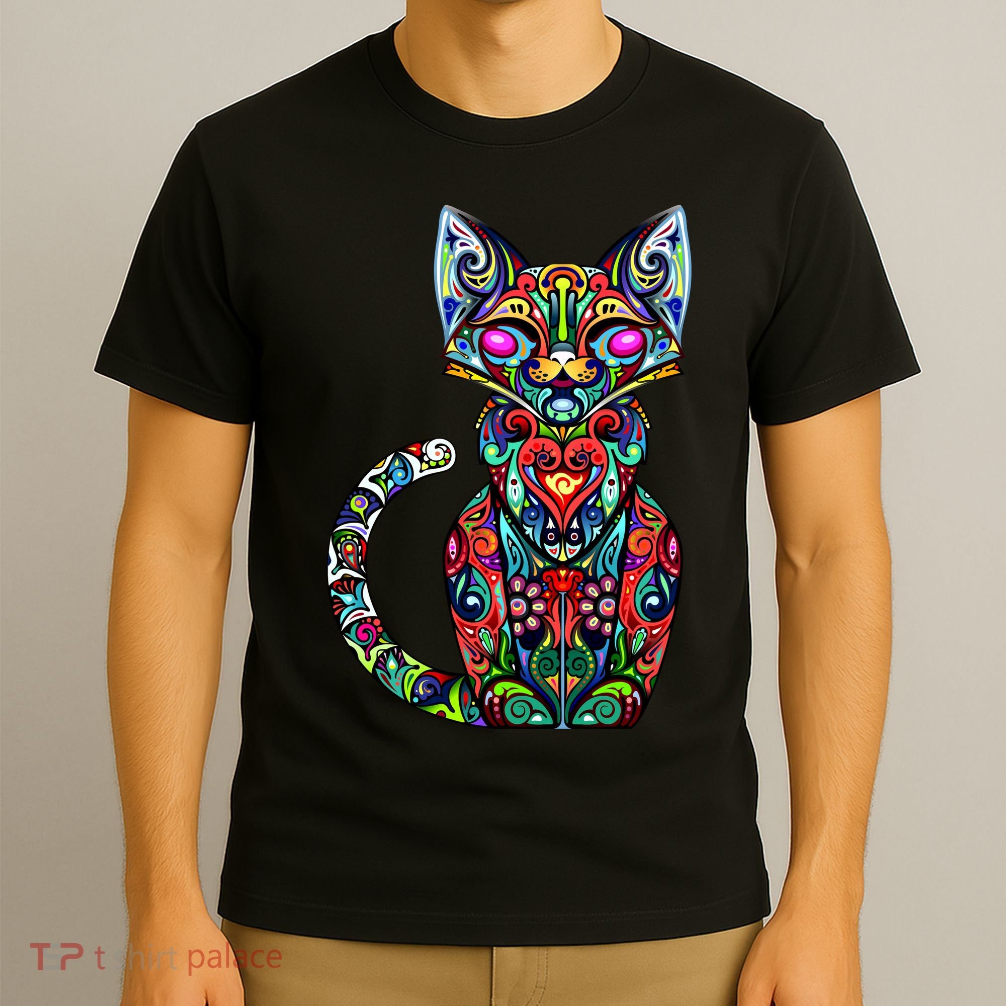Fun Trippy Cat T-Shirt