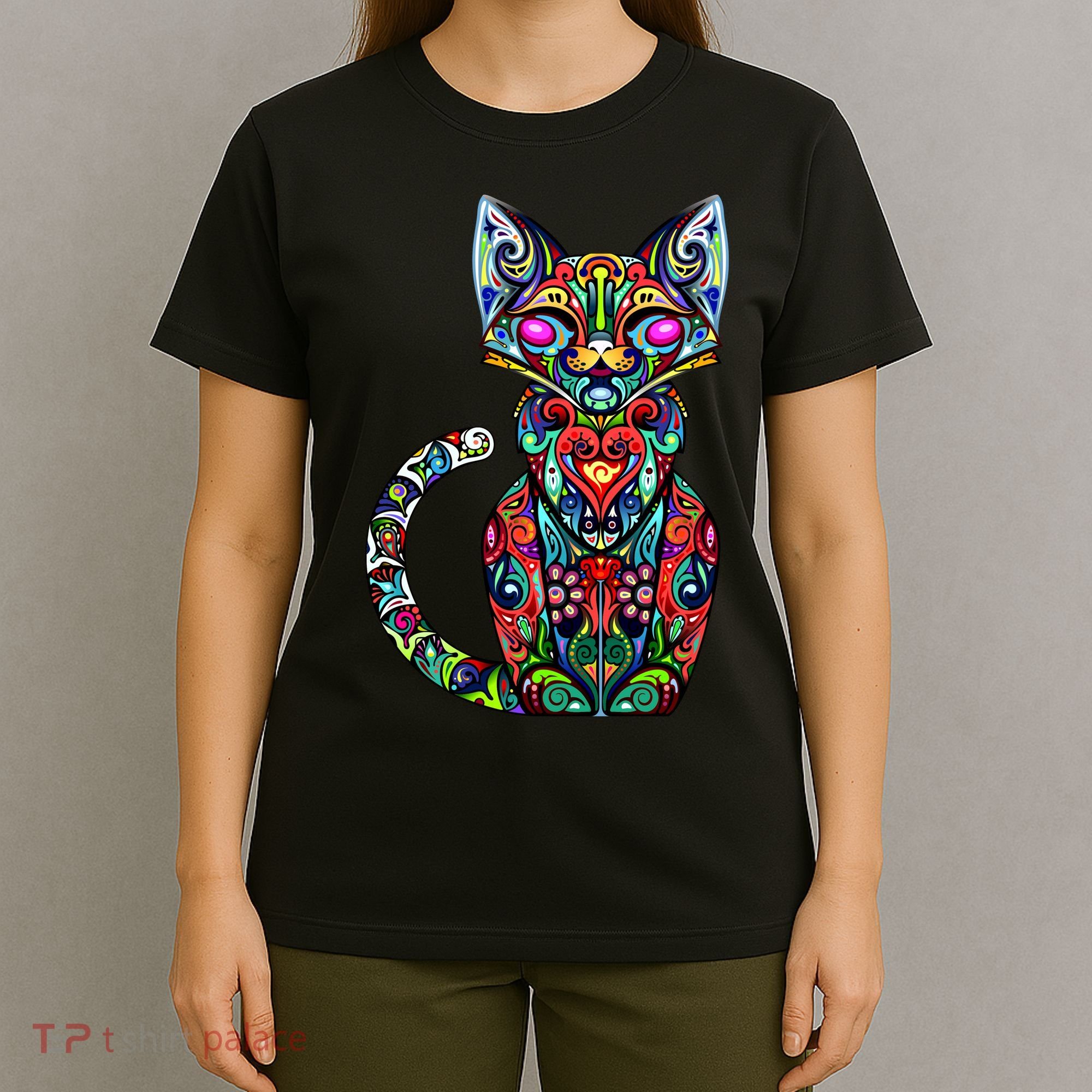 Fun Trippy Cat T-Shirt