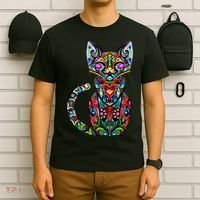 Fun Trippy Cat T-Shirt thumb 6