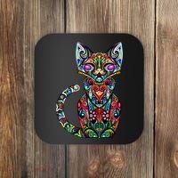 Fun Trippy Cat Coaster thumb 0