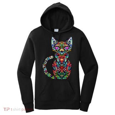 Fun Trippy Cat Women's Hoodie
