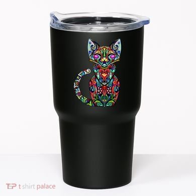 Fun Trippy Cat Tumbler