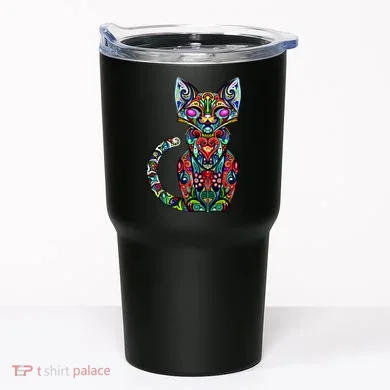 Fun Trippy Cat Tumbler