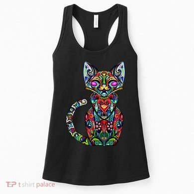 Fun Trippy Cat Women's Tank Top