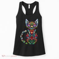 Fun Trippy Cat Women's Tank Top thumb 0