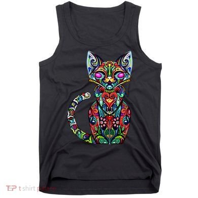 Fun Trippy Cat Tank Top