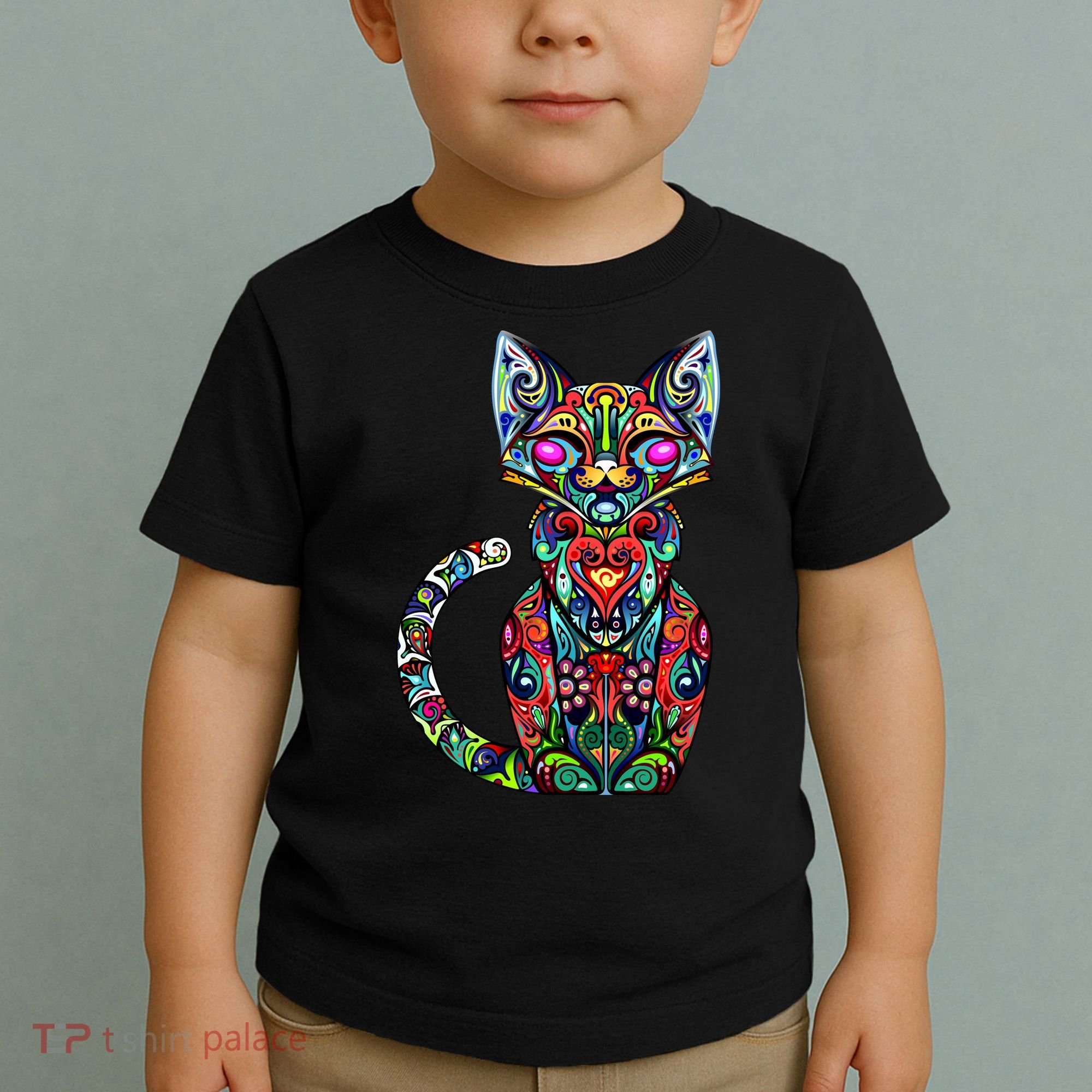Fun Trippy Cat Toddler T-Shirt