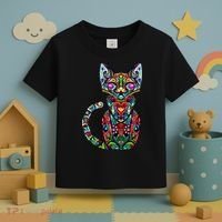 Fun Trippy Cat Toddler T-Shirt thumb 3
