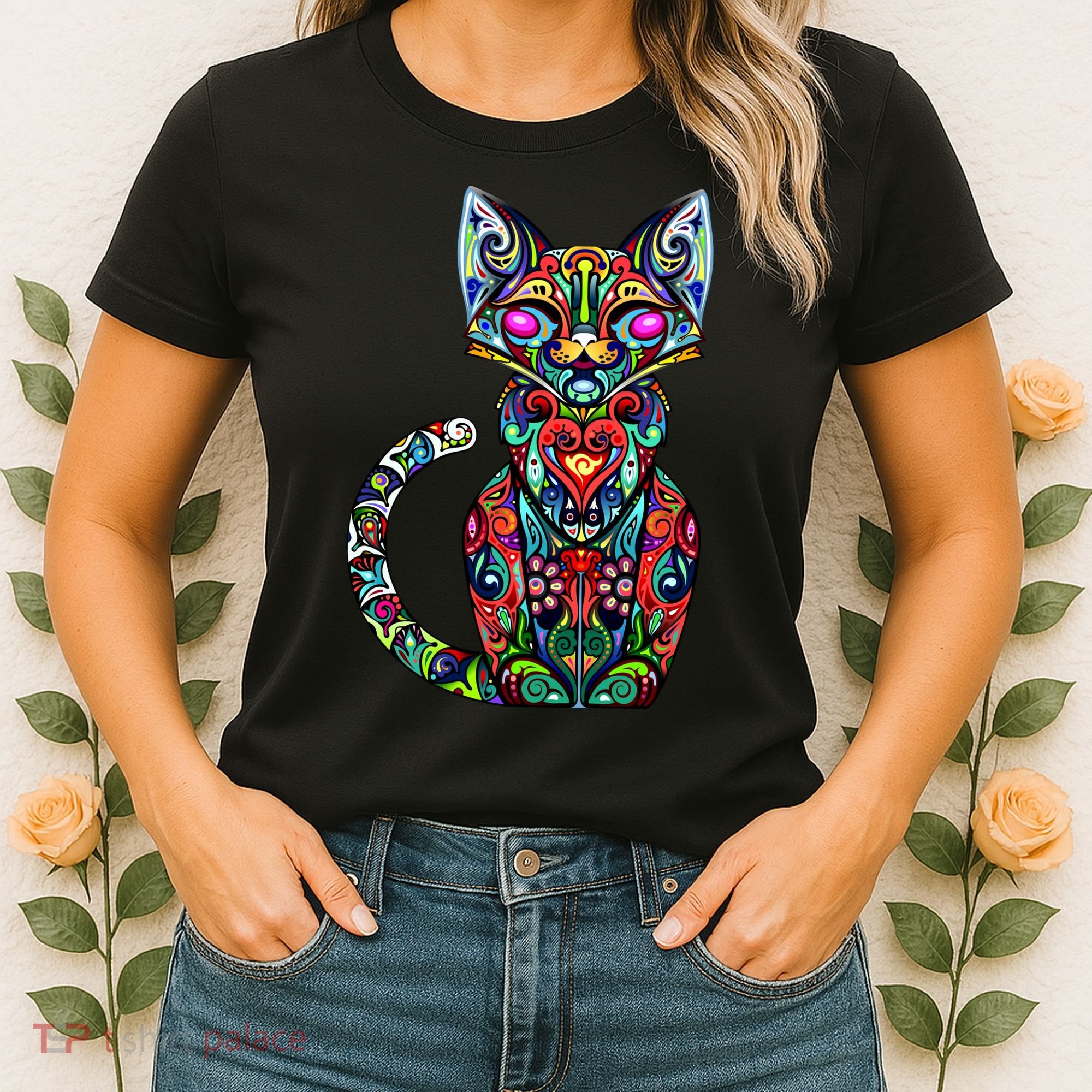 Fun Trippy Cat Women's T-Shirt