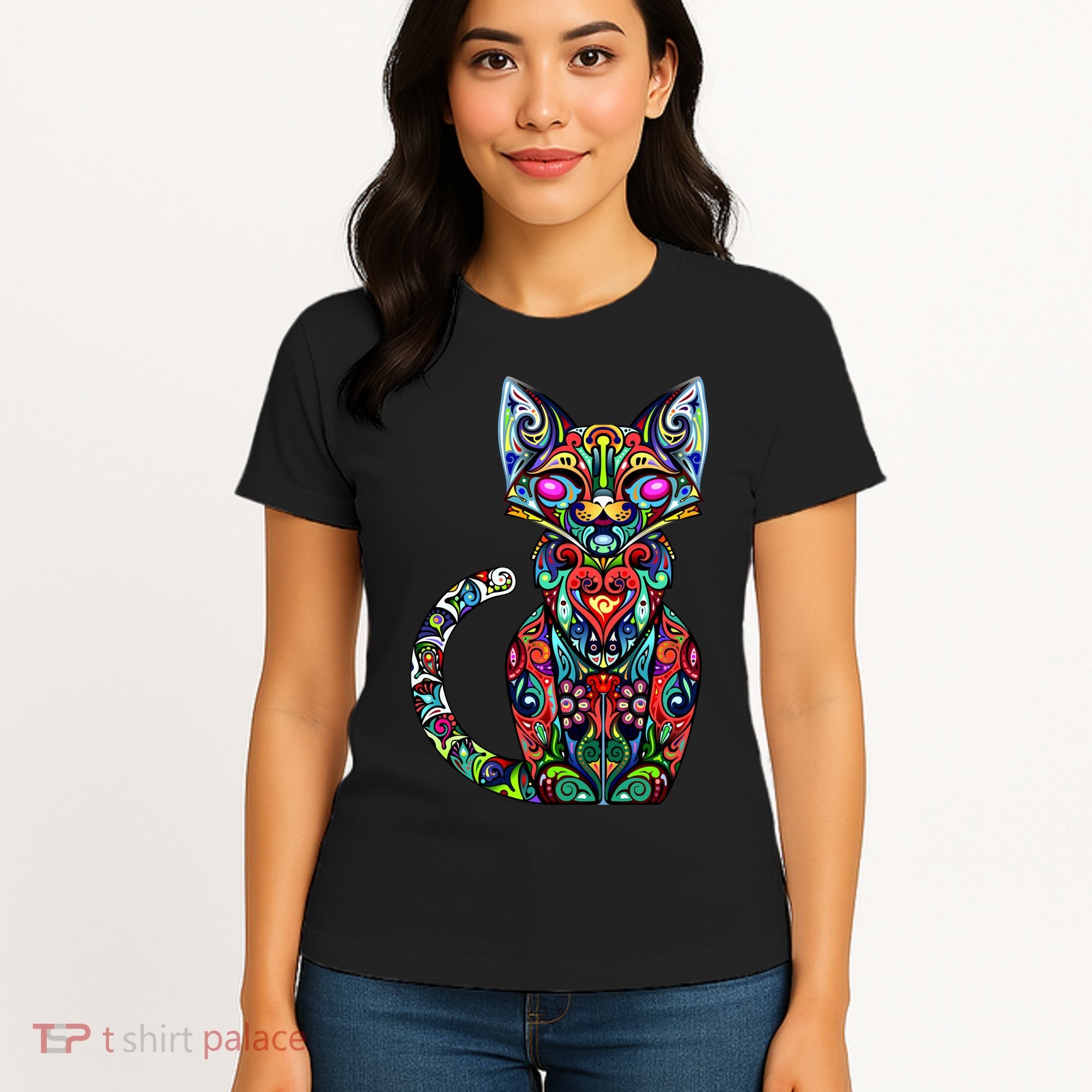 Fun Trippy Cat Women's T-Shirt