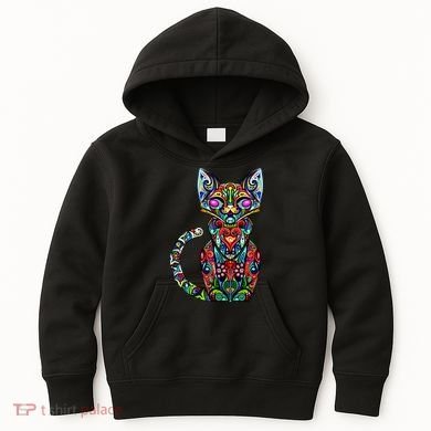 Fun Trippy Cat Kids Hoodie