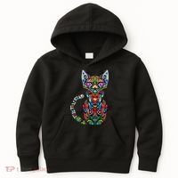 Fun Trippy Cat Kids Hoodie thumb 0