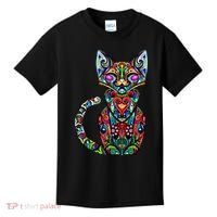 Fun Trippy Cat Kids T-Shirt thumb 0