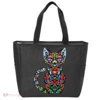 Fun Trippy Cat Tote Bag thumb 0