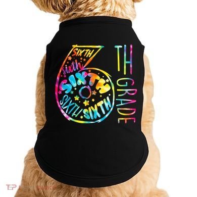 Fun Tye Dyed Sixth 6th Grade Doggie Tank