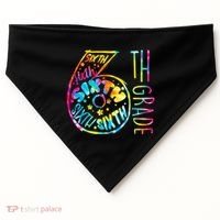 Fun Tye Dyed Sixth 6th Grade USA-Made Doggie Bandana thumb 0