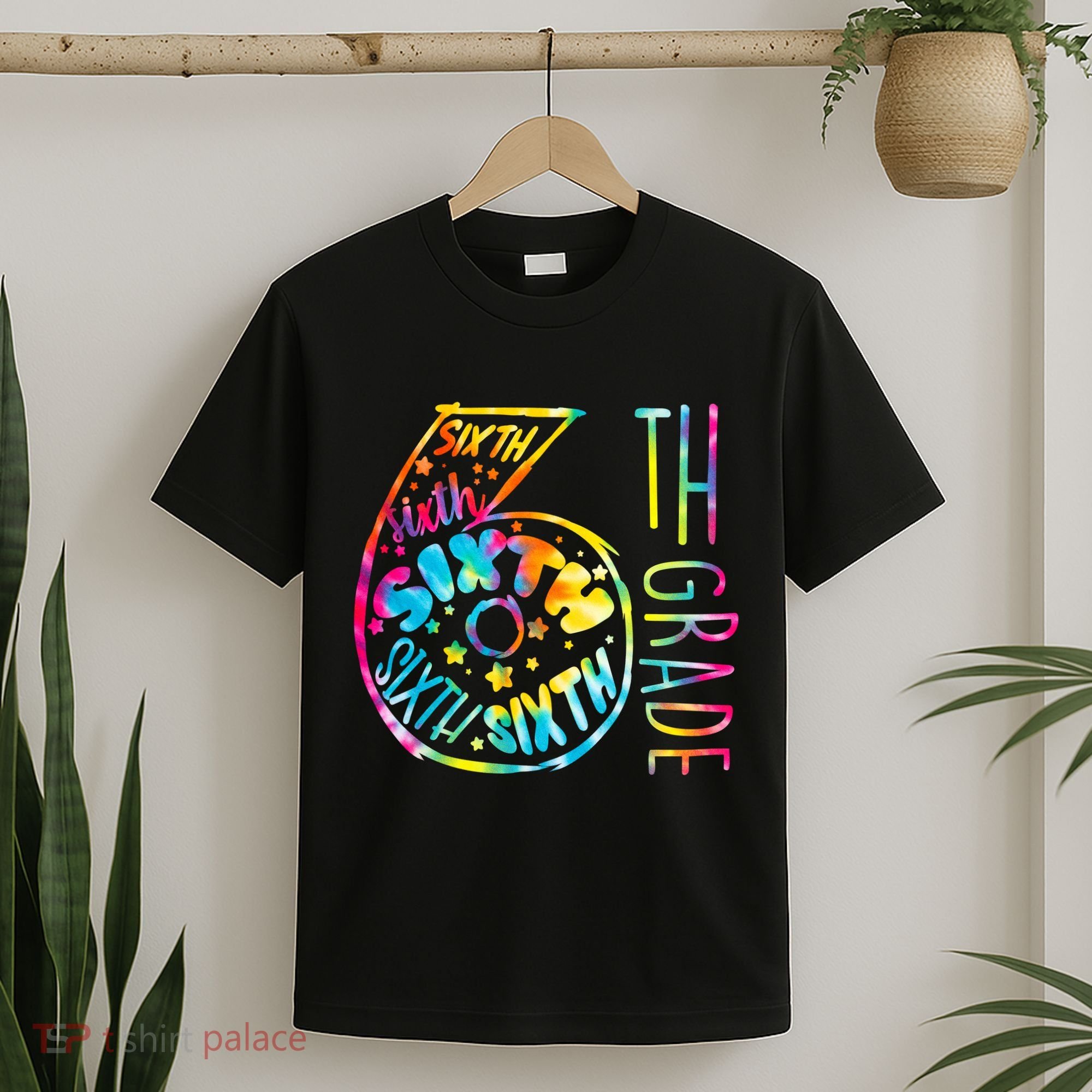 Fun Tye Dyed Sixth 6th Grade T-Shirt