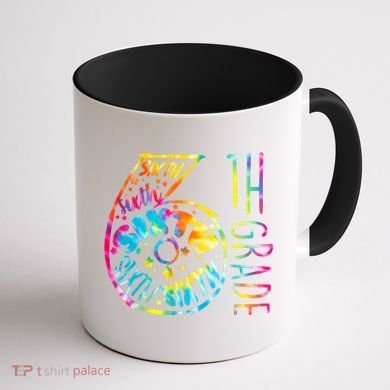 Fun Tye Dyed Sixth 6th Grade Coffee Mug back