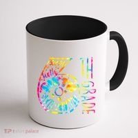 Fun Tye Dyed Sixth 6th Grade Coffee Mug thumb 1