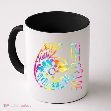 Fun Tye Dyed Sixth 6th Grade Coffee Mug