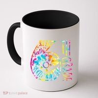 Fun Tye Dyed Sixth 6th Grade Coffee Mug thumb 0