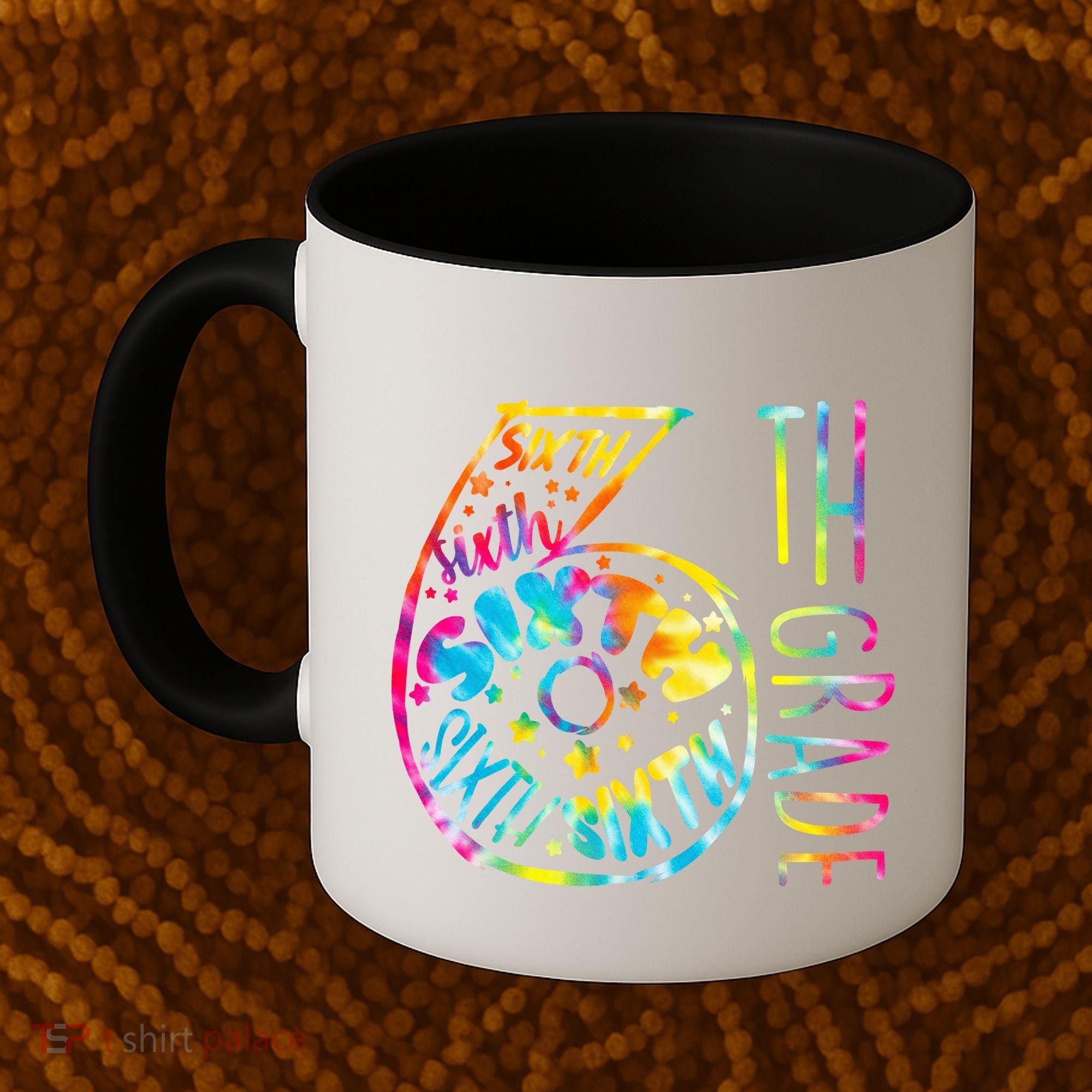 Fun Tye Dyed Sixth 6th Grade Coffee Mug