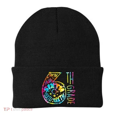 Fun Tye Dyed Sixth 6th Grade Beanie