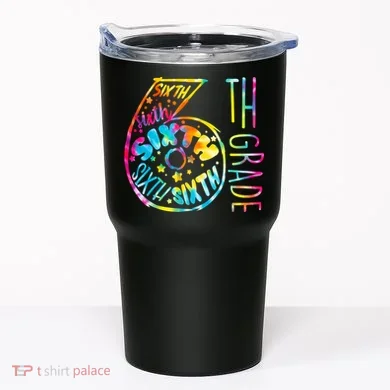 Fun Tye Dyed Sixth 6th Grade Tumbler