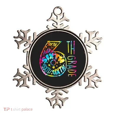 Fun Tye Dyed Sixth 6th Grade Ornament