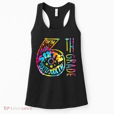 Fun Tye Dyed Sixth 6th Grade Women's Tank Top