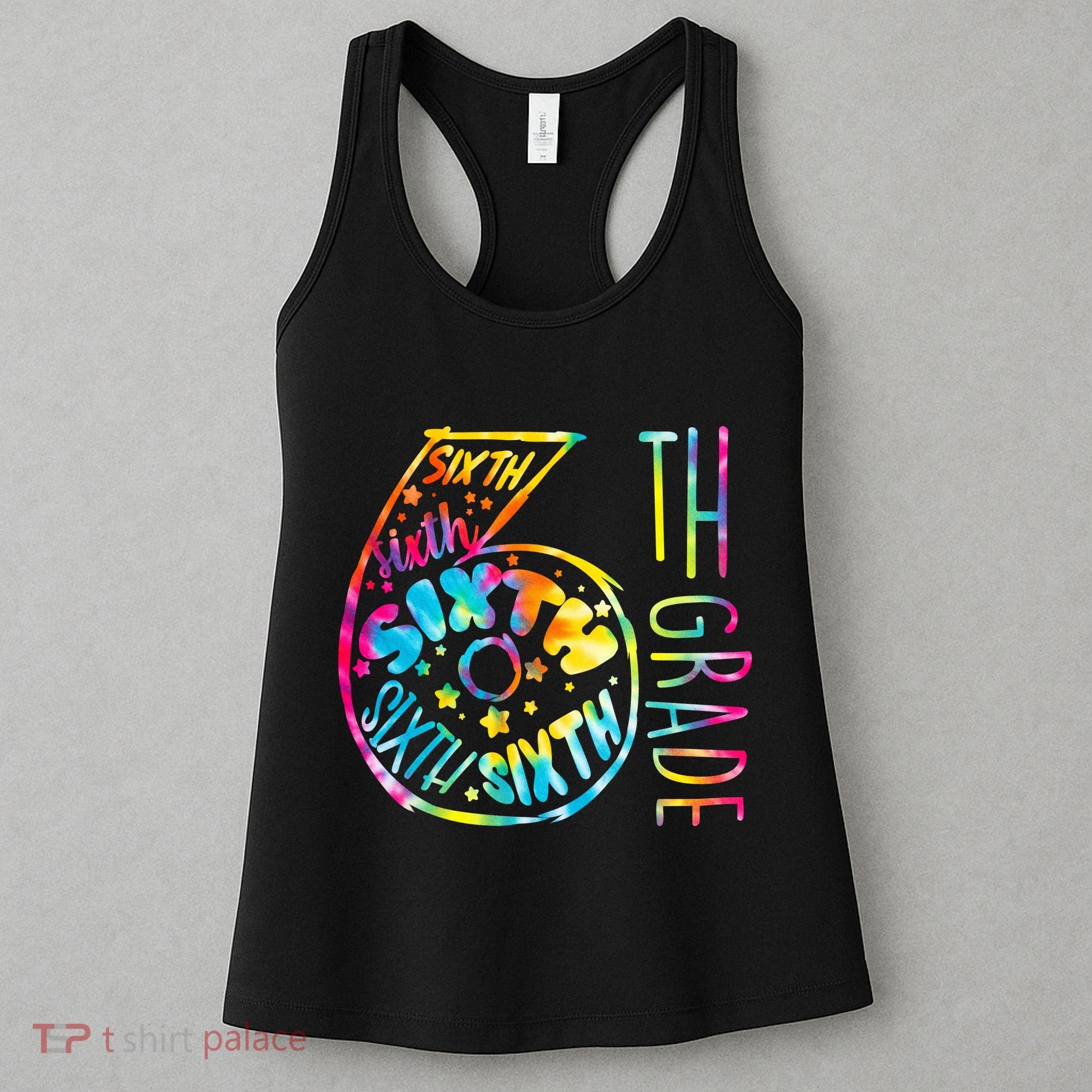 Fun Tye Dyed Sixth 6th Grade Women's Tank Top