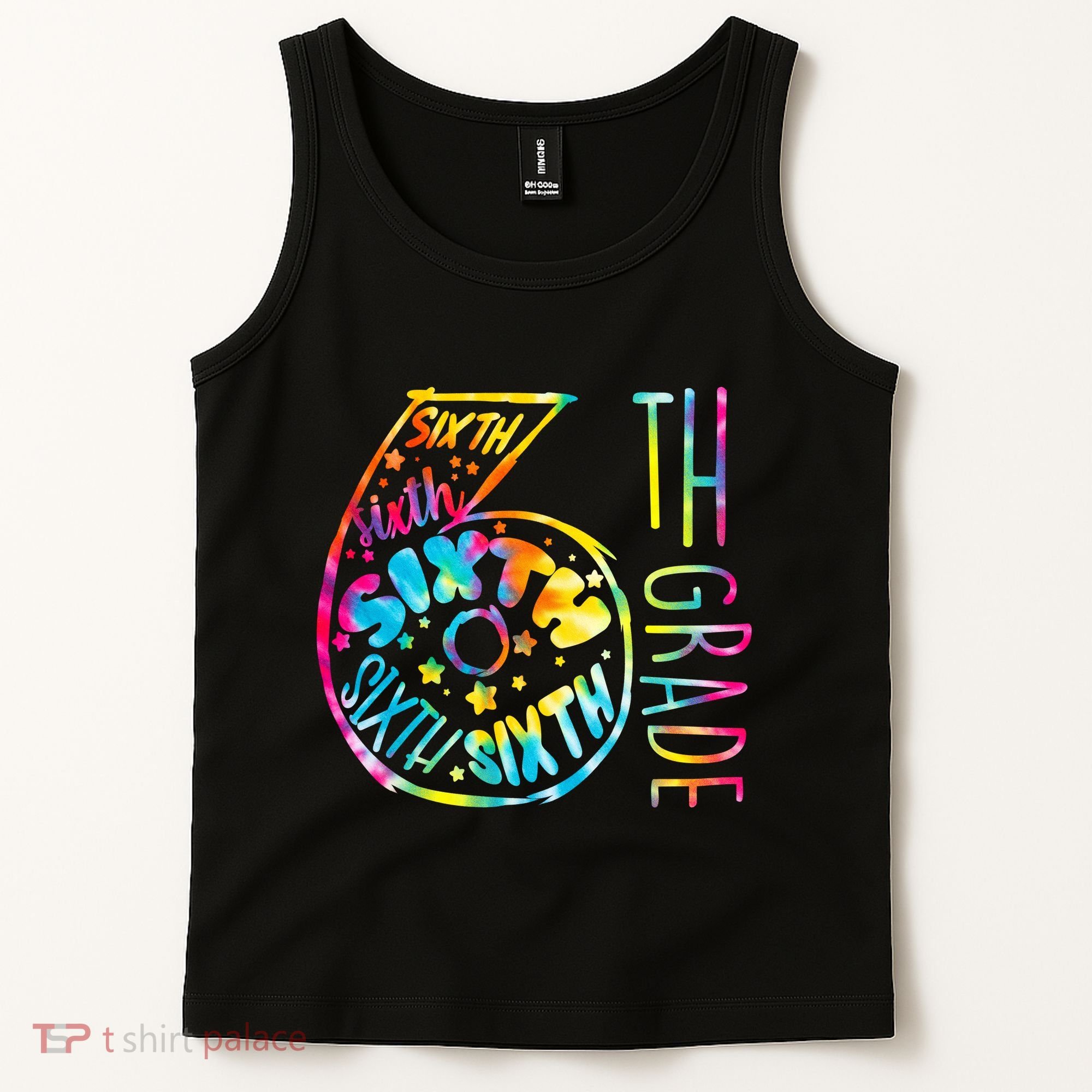 Fun Tye Dyed Sixth 6th Grade Tank Top