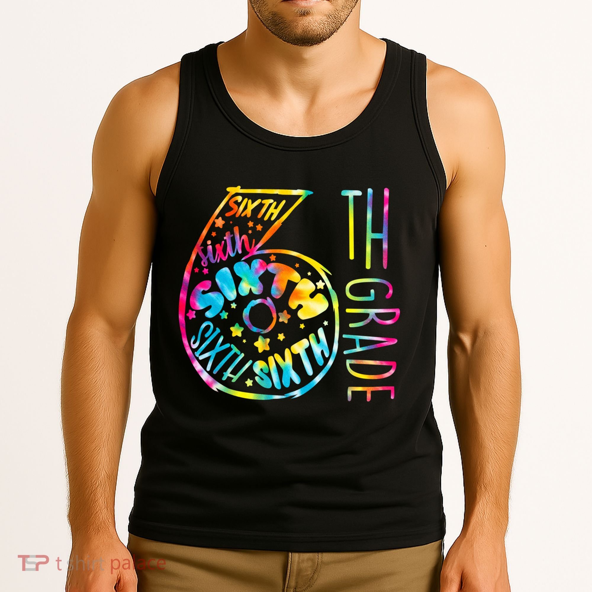 Fun Tye Dyed Sixth 6th Grade Tank Top