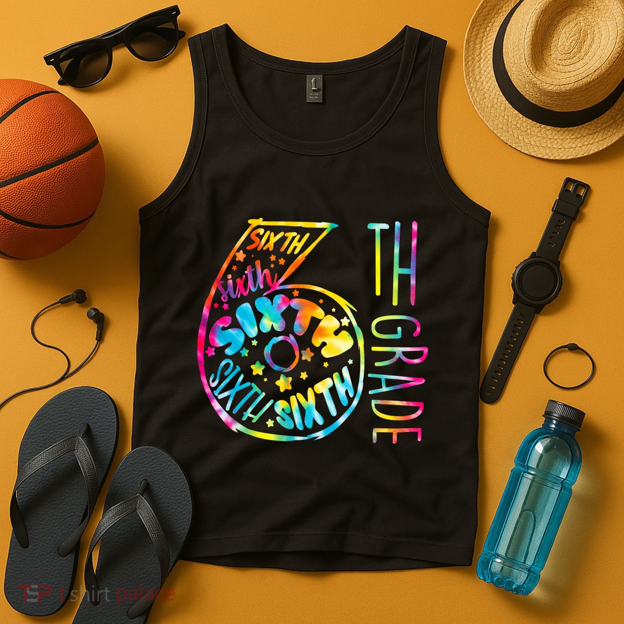 Fun Tye Dyed Sixth 6th Grade Tank Top