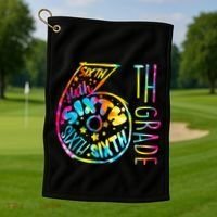Fun Tye Dyed Sixth 6th Grade Golf Towel thumb 1