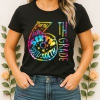 Fun Tye Dyed Sixth 6th Grade Women's T-Shirt thumb 2