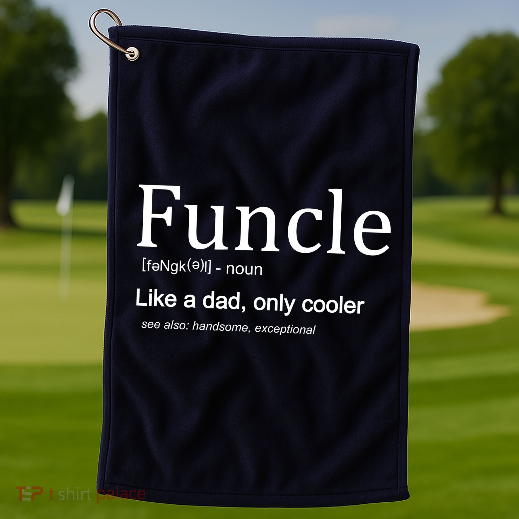 Funcle Definition Like Dad Only Cooler Golf Towel