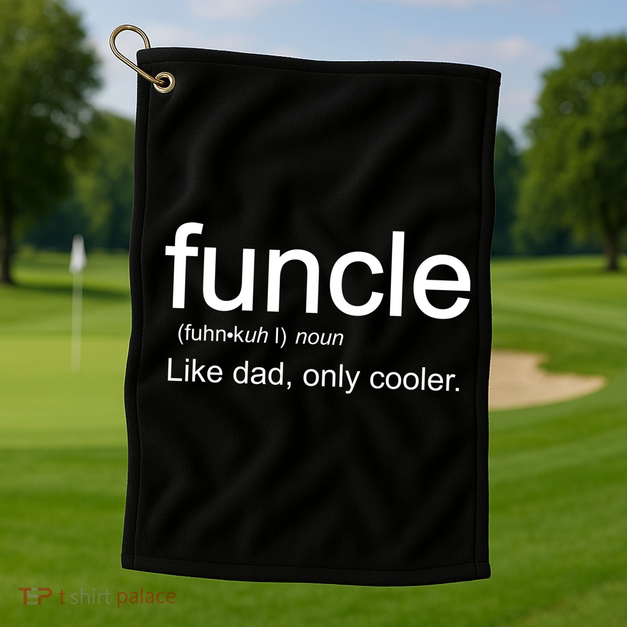 Funcle Definition Uncle Like Dad Only Cooler Golf Towel