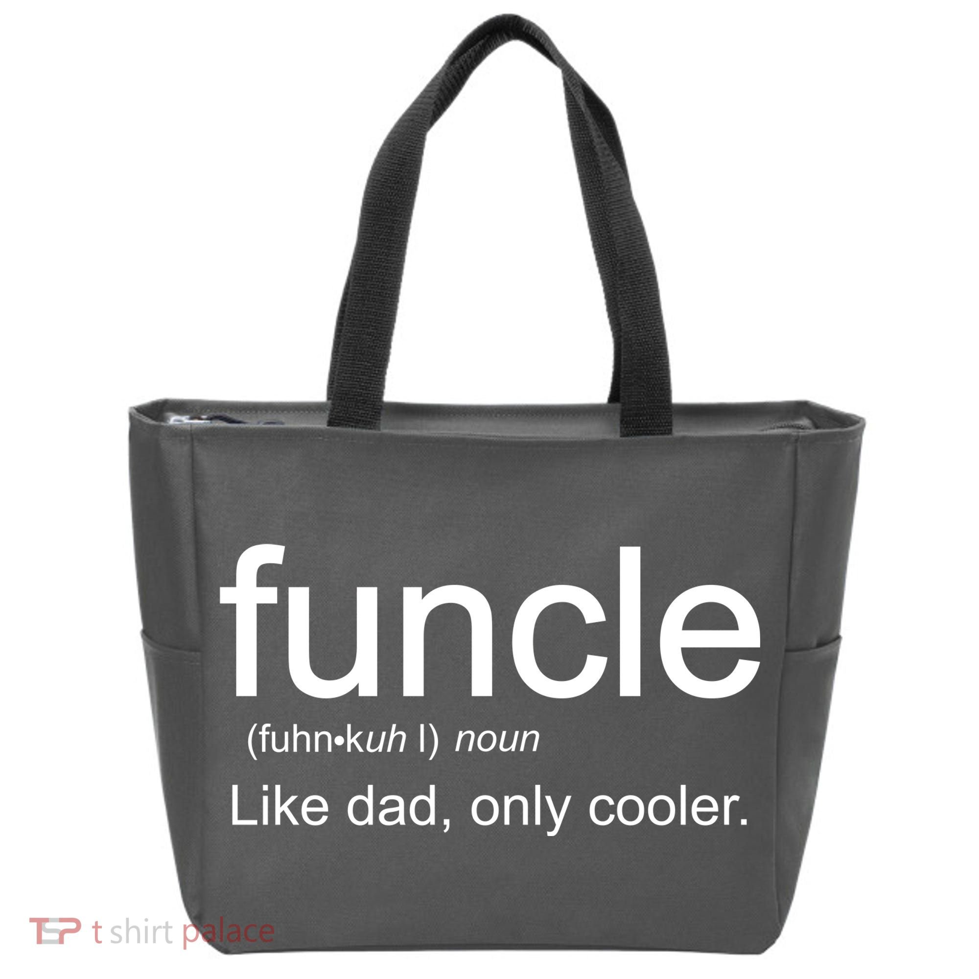 Funcle Definition Uncle Like Dad Only Cooler Tote Bag