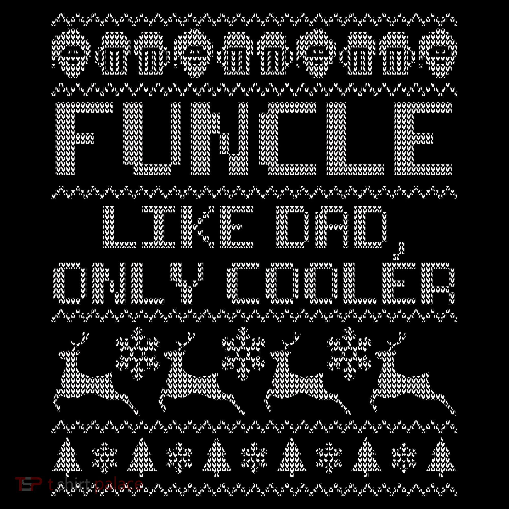 Funcle Like A Dad Only Cooler Ugly Christmas  USA-Made Doggie Bandana